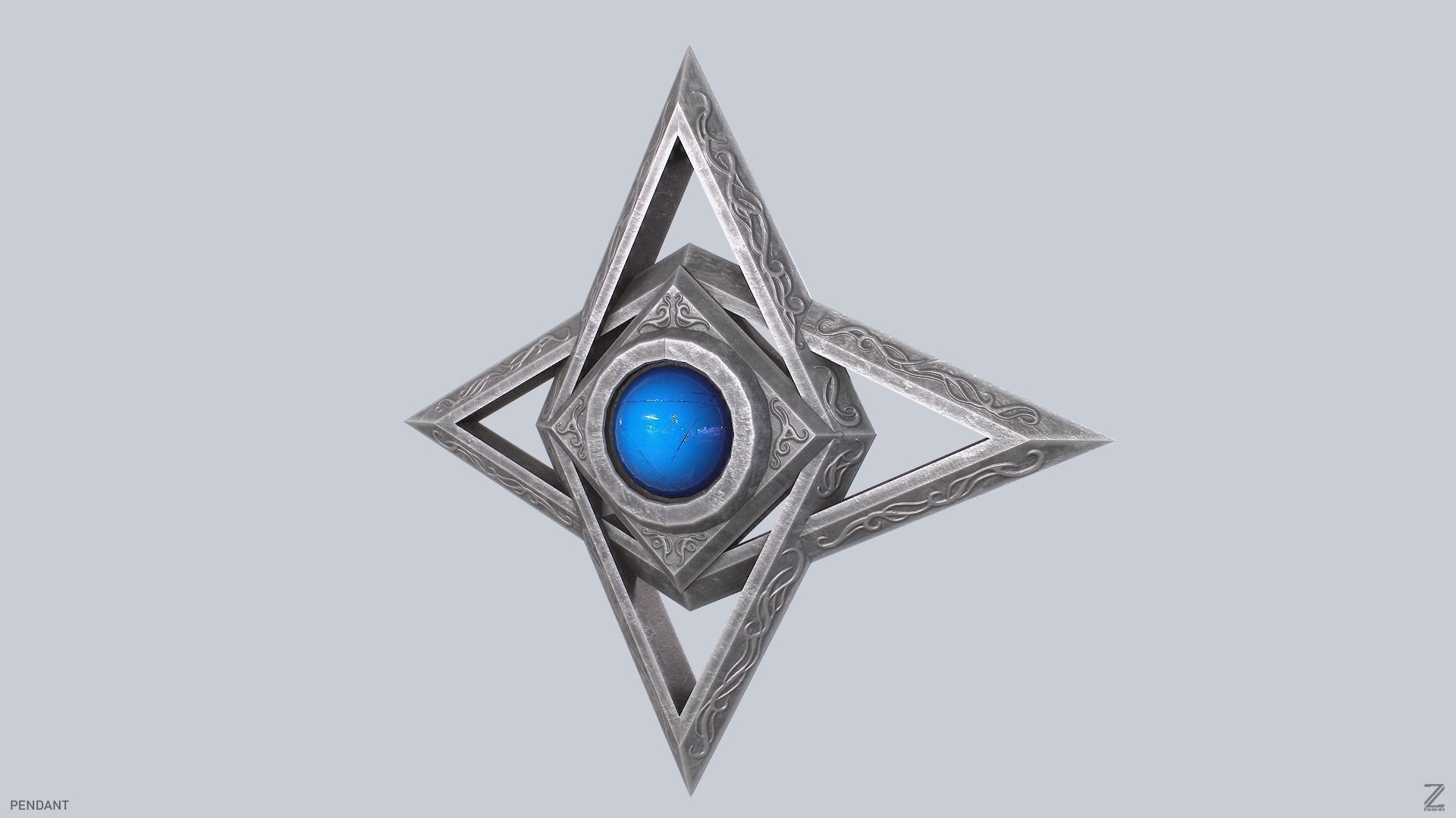 Pendant Low-poly 3D model_8