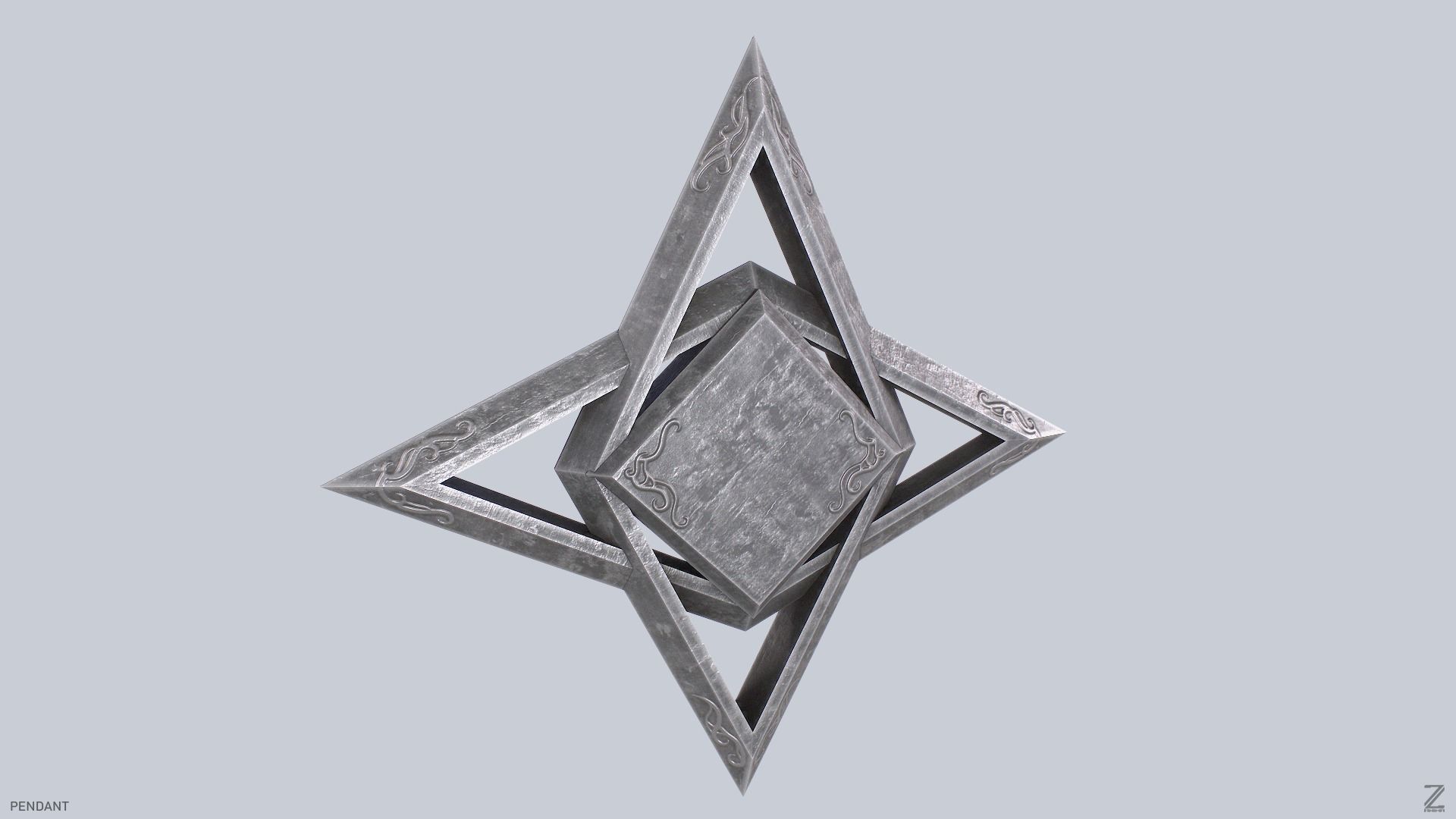 Pendant Low-poly 3D model_6