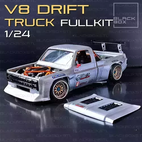 V8 DRIFT TRUCK FULL MODELKIT 1-24th 3D print model