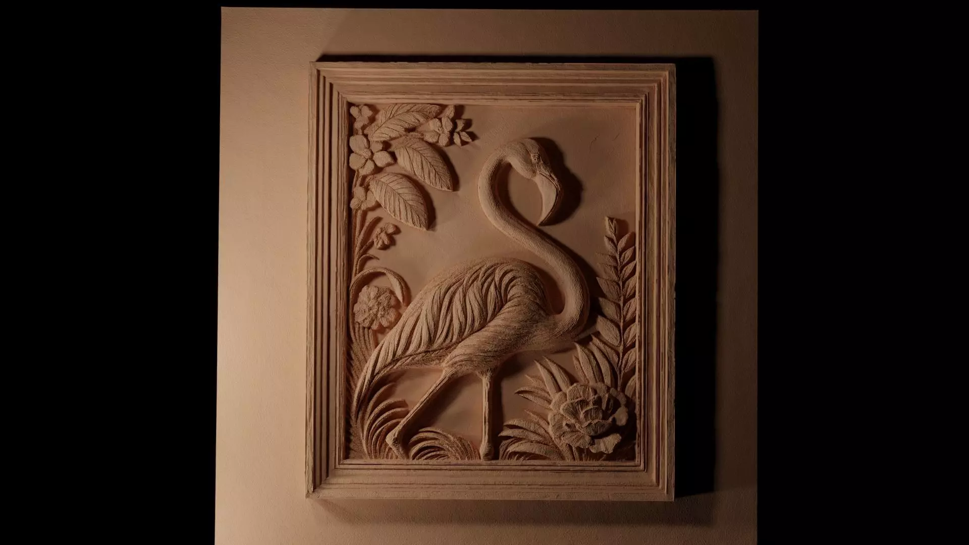 Flamingo CNC 3d Print High Relief Sand Casting 3D print model_0