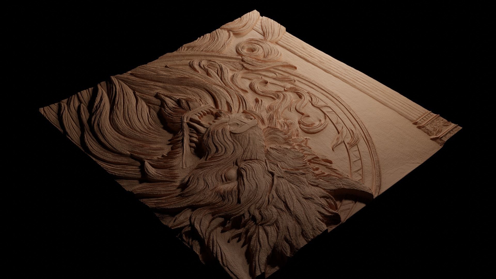 Fenrir CNC 3d Print High Relief Sand Casting 3D print model_3