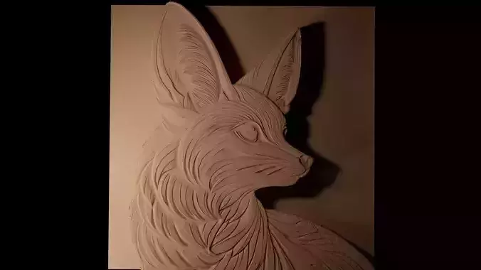 Fennec Fox CNC 3d Print High Relief Sand Casting