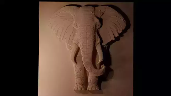 Elephant CNC 3d Print High Relief Sand Casting