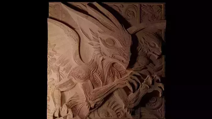 El Chupacabra CNC 3d Print High Relief Sand Casting