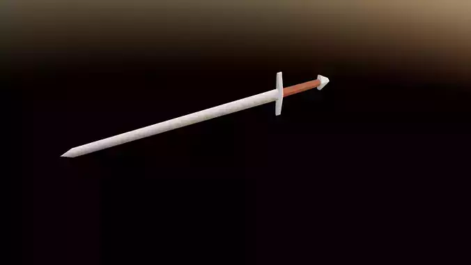 Low poly one handed sword