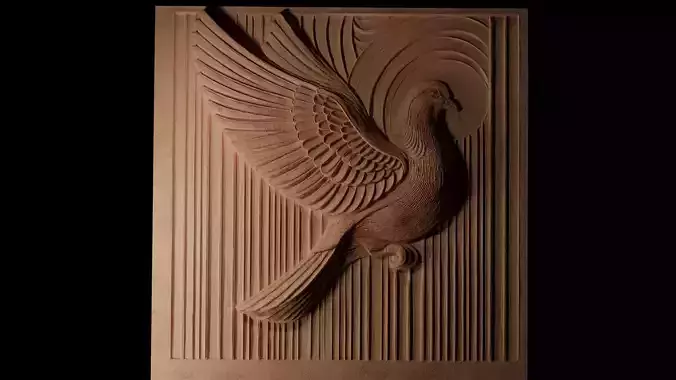 Dove CNC 3d Print High Relief Sand Casting