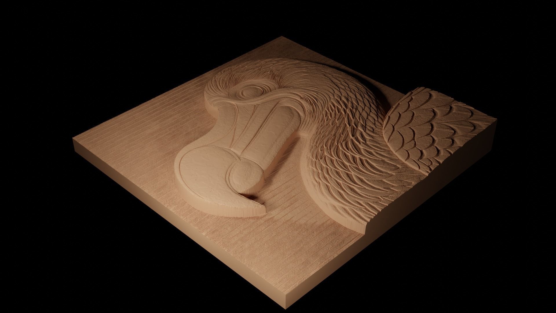 Dodo CNC 3d Print High Relief Sand Casting 3D print model_2