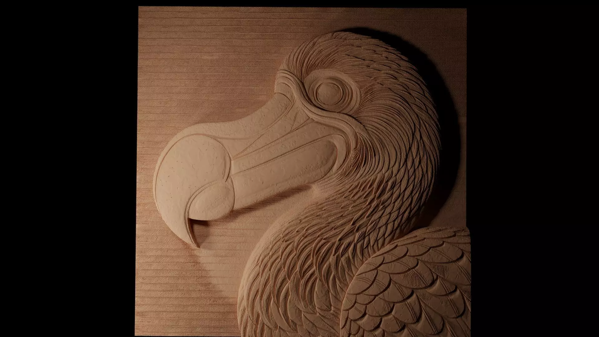 Dodo CNC 3d Print High Relief Sand Casting 3D print model_0