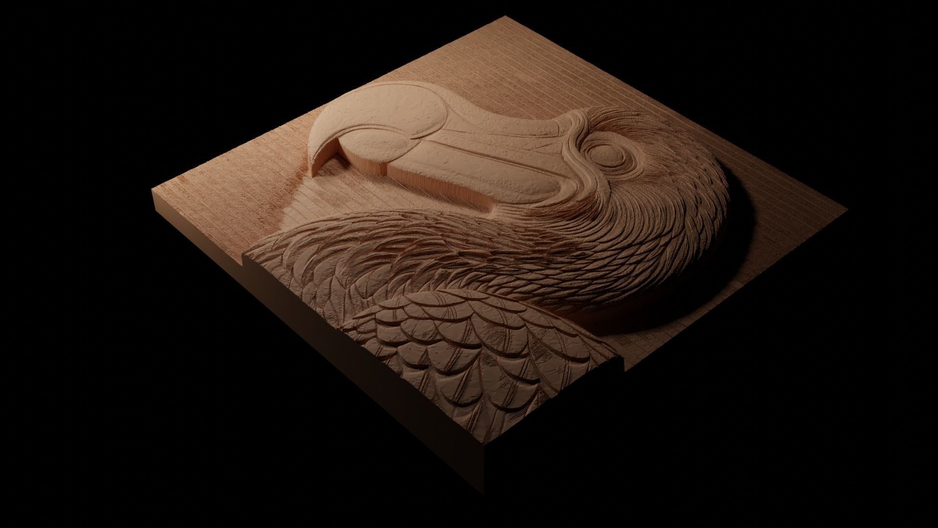 Dodo CNC 3d Print High Relief Sand Casting 3D print model_1