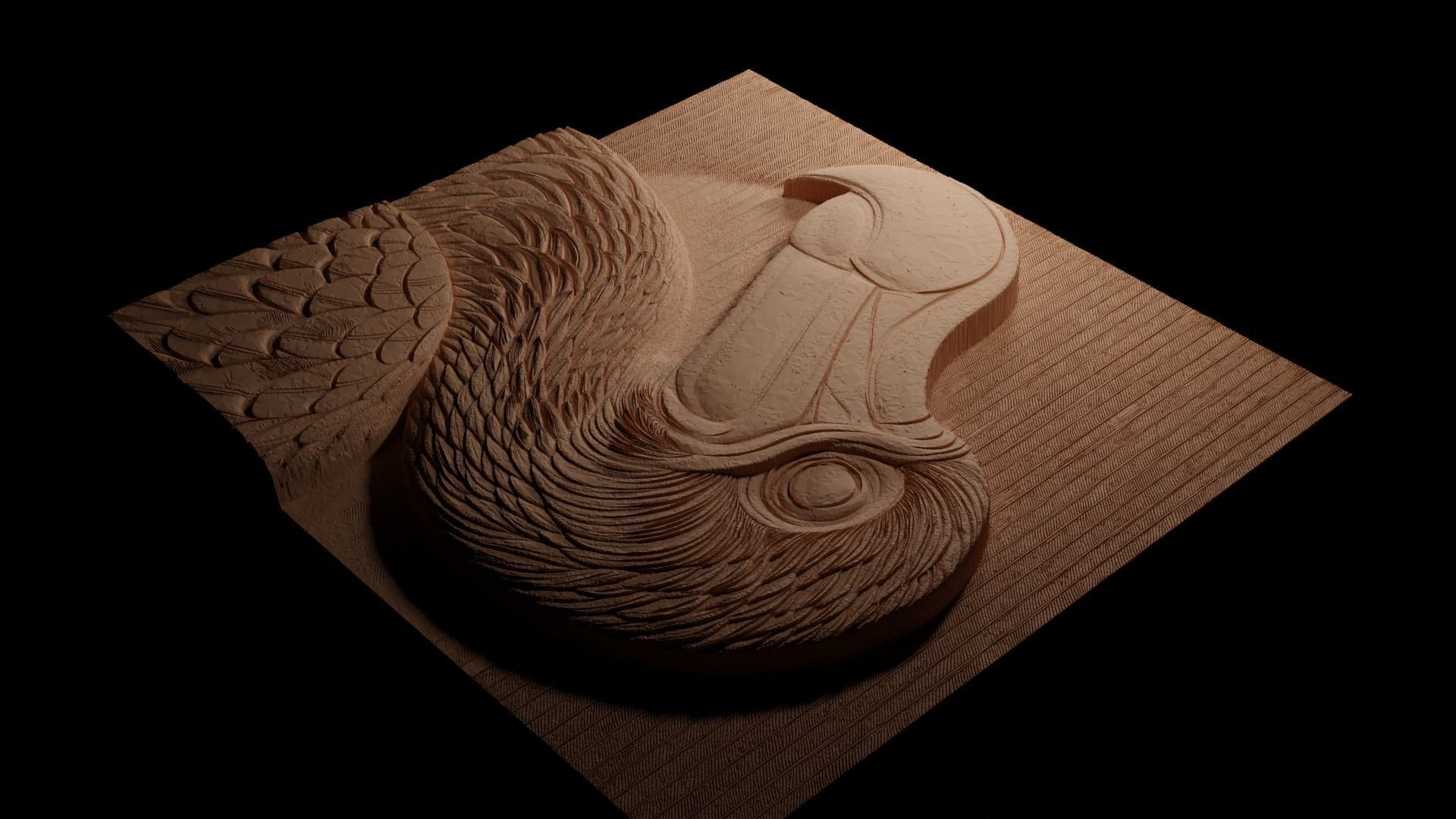 Dodo CNC 3d Print High Relief Sand Casting 3D print model_3