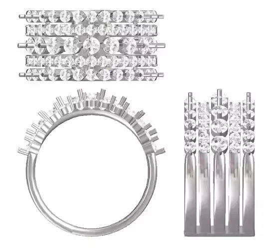 multi listring diamond rings
