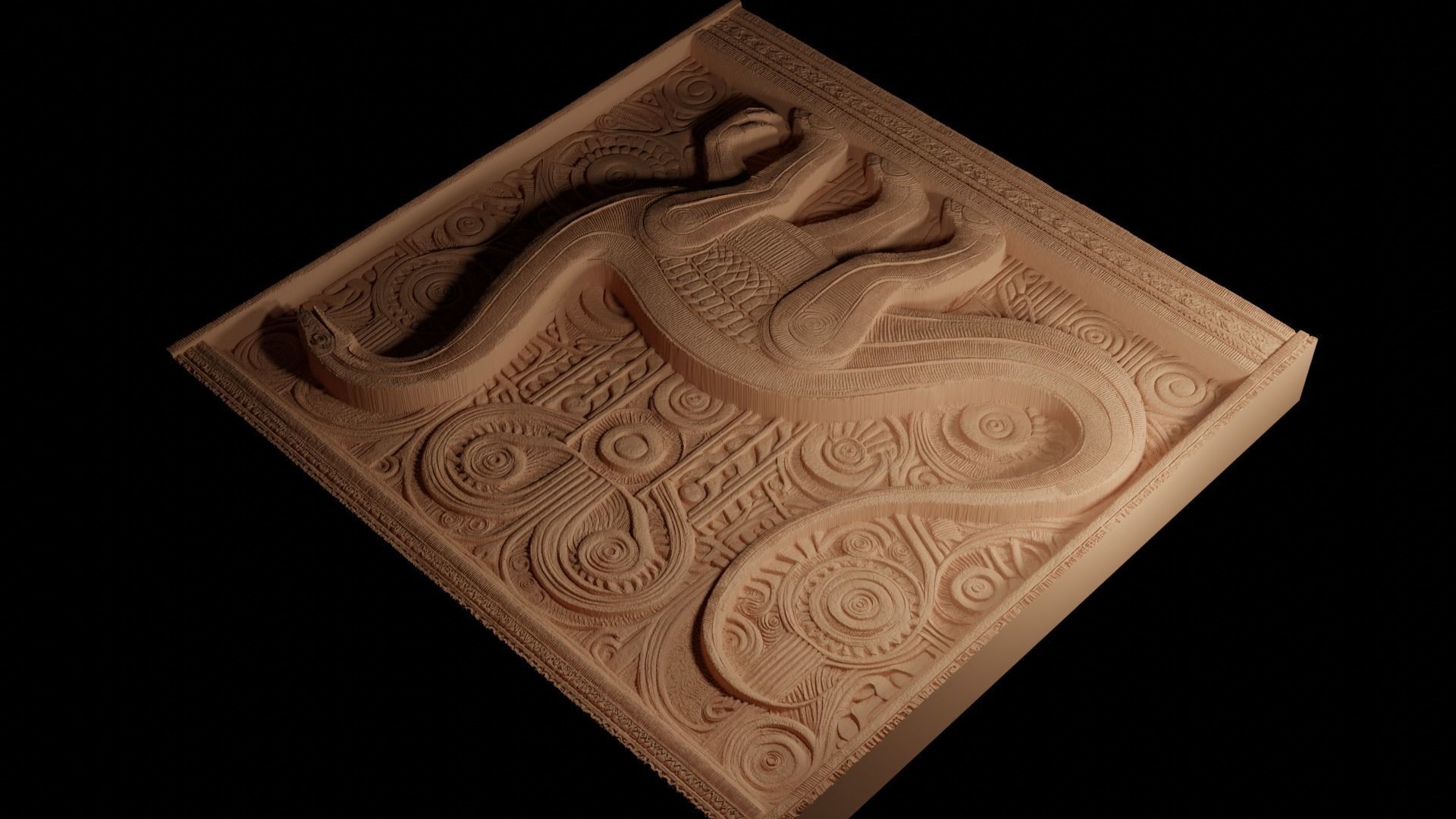 Diplodocus CNC 3d Print High Relief Sand Casting 3D print model_4