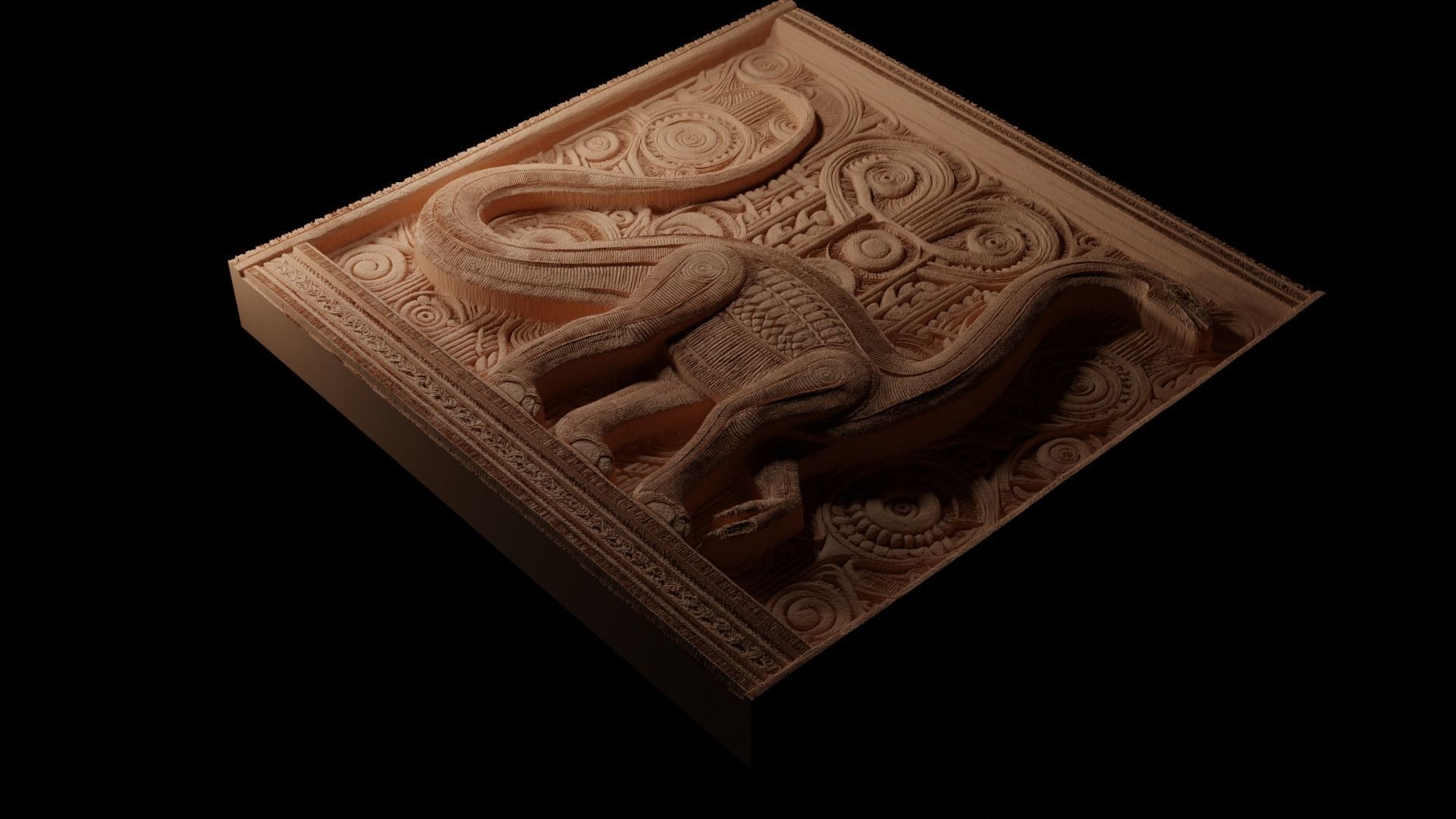 Diplodocus CNC 3d Print High Relief Sand Casting 3D print model_1