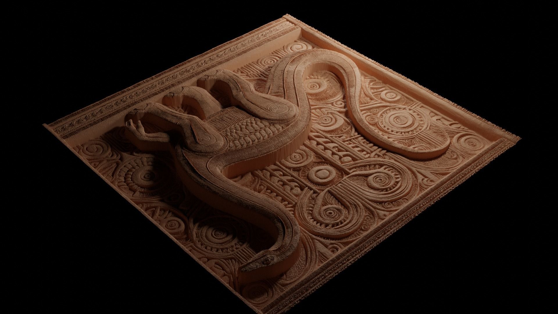 Diplodocus CNC 3d Print High Relief Sand Casting 3D print model_3