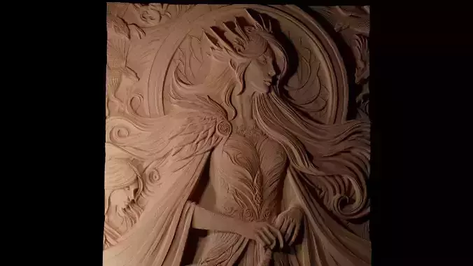 Daenerys Targaryen CNC 3d Print High Relief Sand Casting