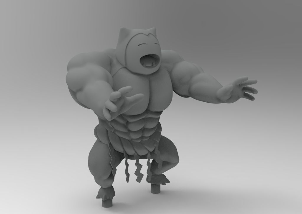 Ultra Swole Snorlax 3D print model_7