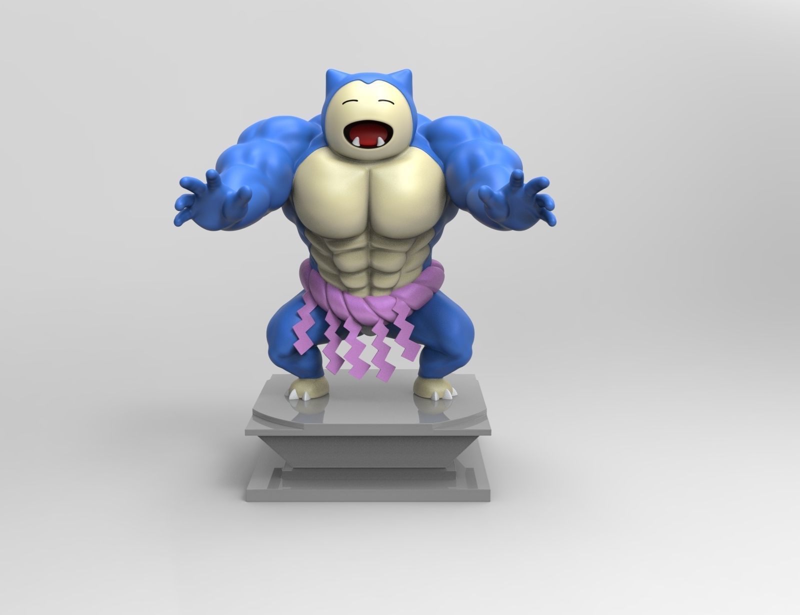 Ultra Swole Snorlax 3D print model_3