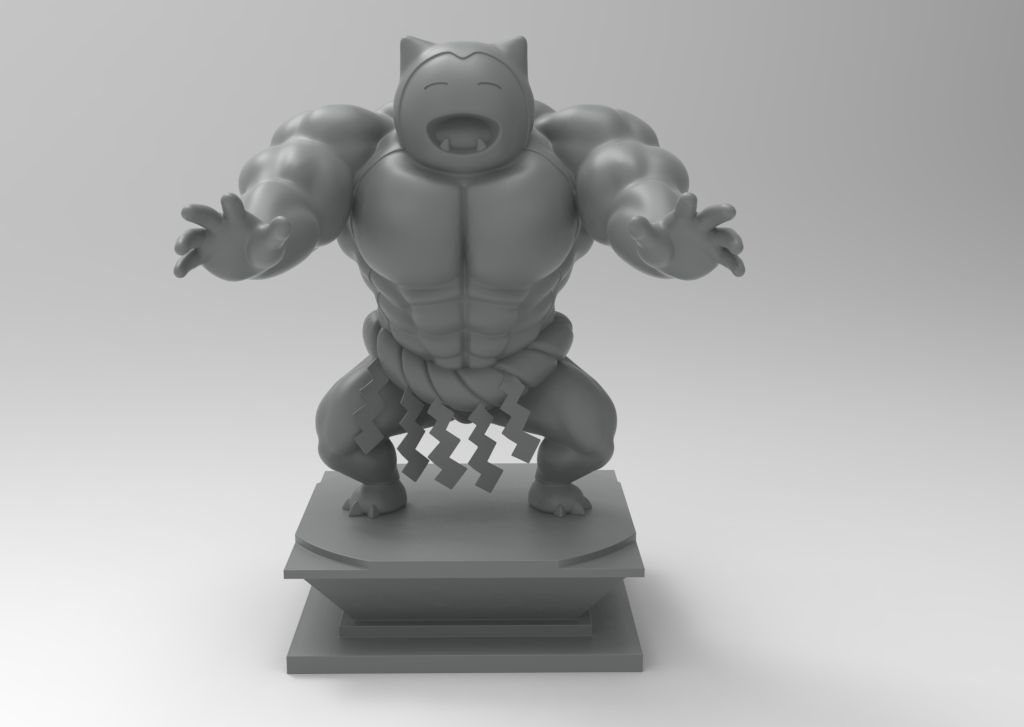 Ultra Swole Snorlax 3D print model_9