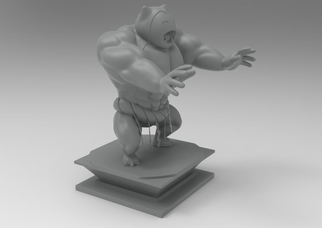 Ultra Swole Snorlax 3D print model_8