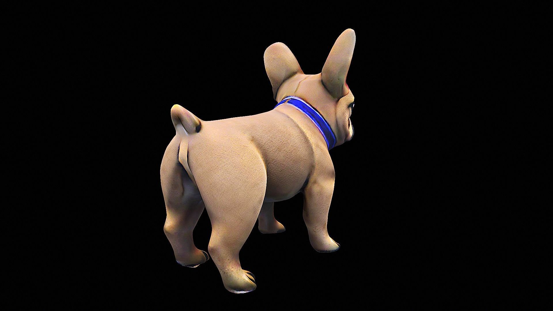stylized bulldog 3D model_3