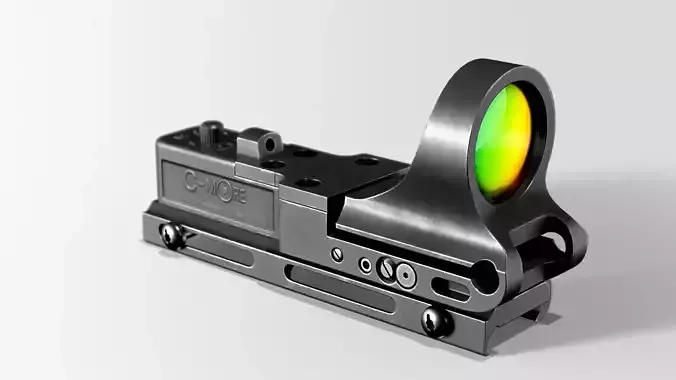 C-More Red Dot Sight Low-poly 3D model