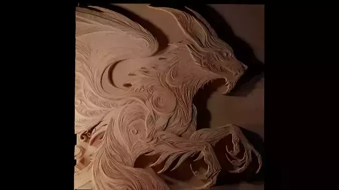 Chupacabra CNC 3d Print High Relief Sand Casting