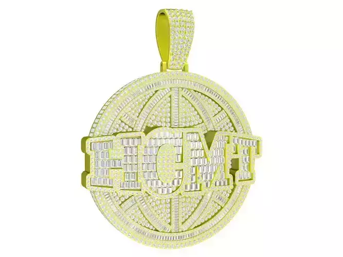 7917 HCMT hit hop diamond men pendant