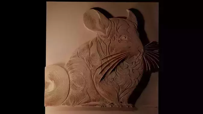 Chinchilla CNC 3d Print High Relief Sand Casting