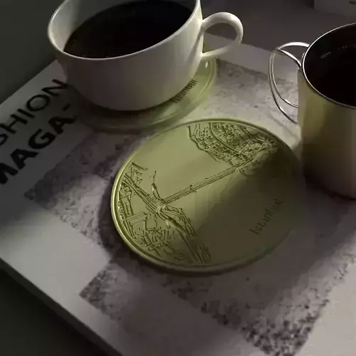 Istanbul city plan cup holder