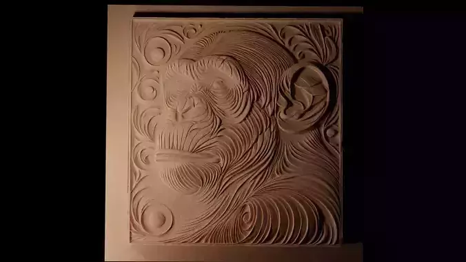 Chimpanzee CNC 3d Print High Relief Sand Casting
