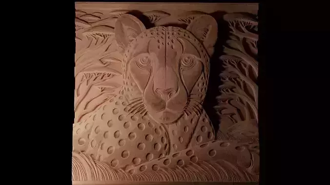 Cheetah CNC 3d Print High Relief Sand Casting