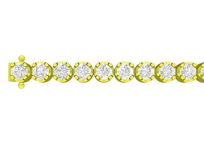 7955 luxury diamond tennis bracelet with lock 3D print model