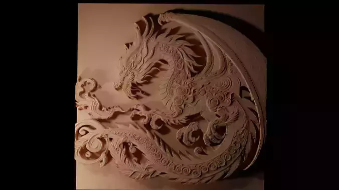 Charizard CNC 3d Print High Relief Sand Casting