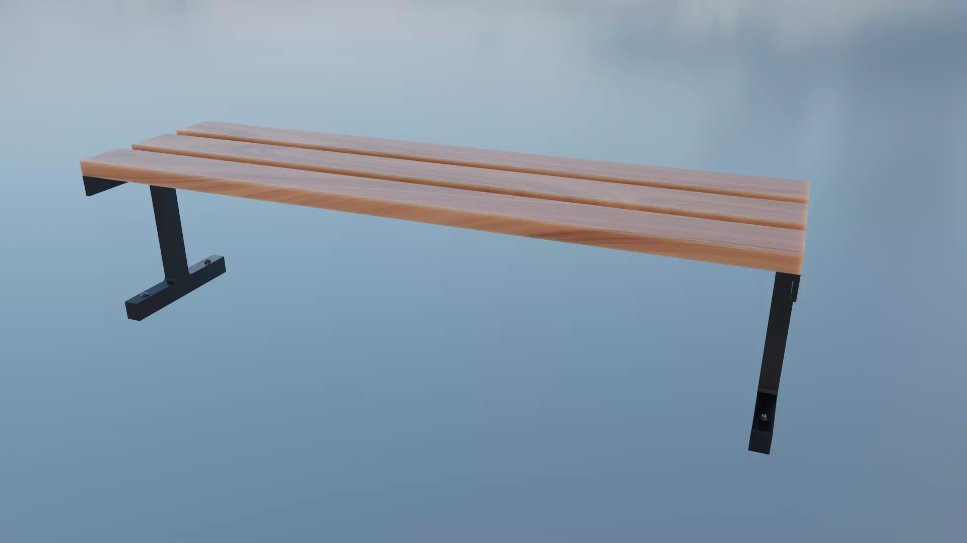Simple Bench Free low-poly 3D model