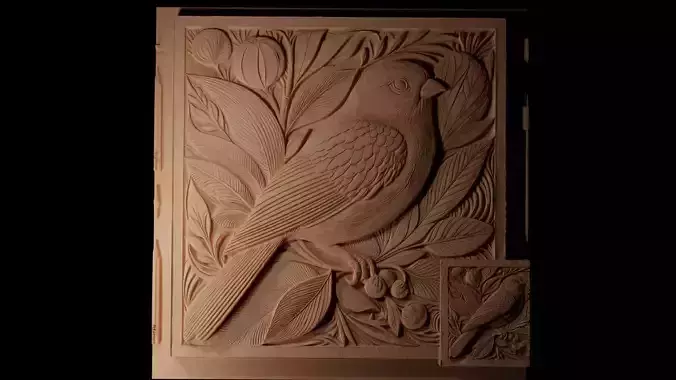 Canary CNC 3d Print High Relief Sand Casting 3D print model