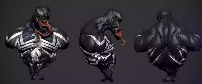 Venom Bust 3D Model Ready to Print