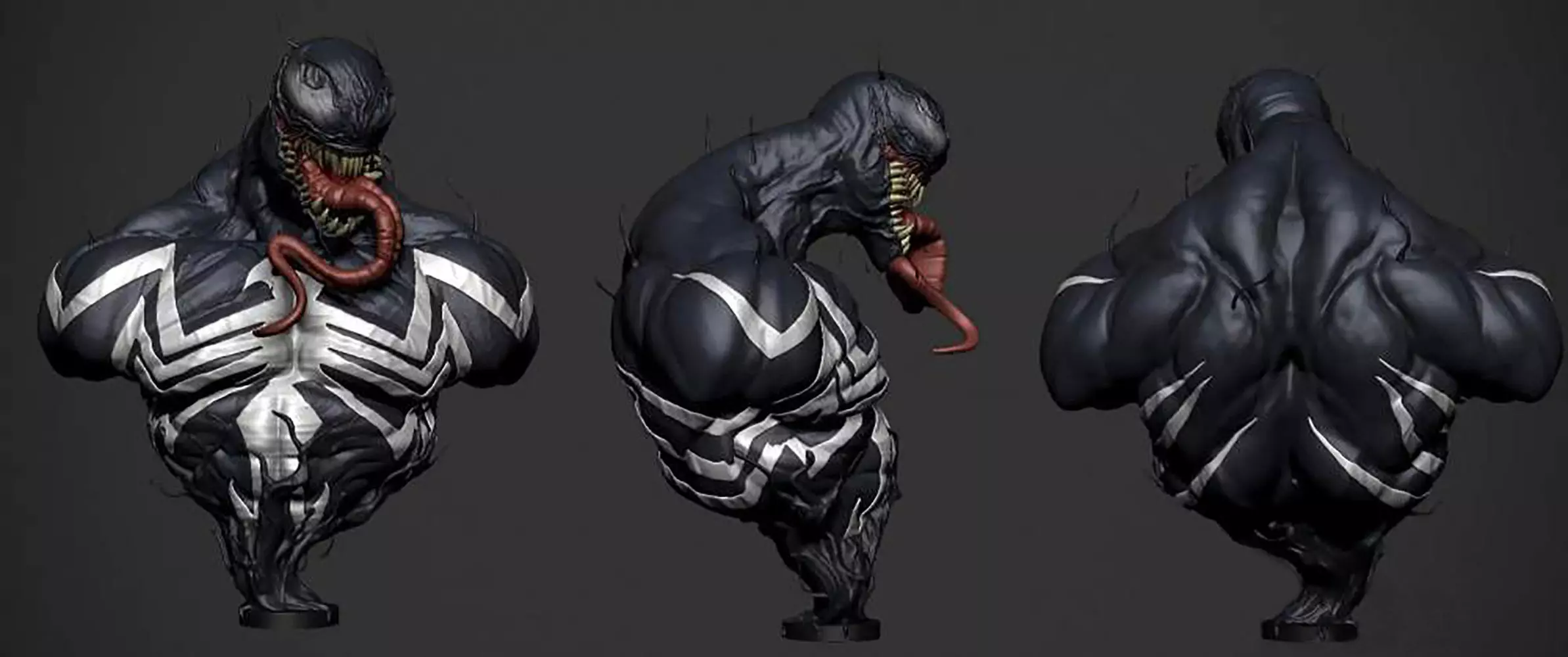 Venom Bust 3D Model Ready to Print 3D print model_0