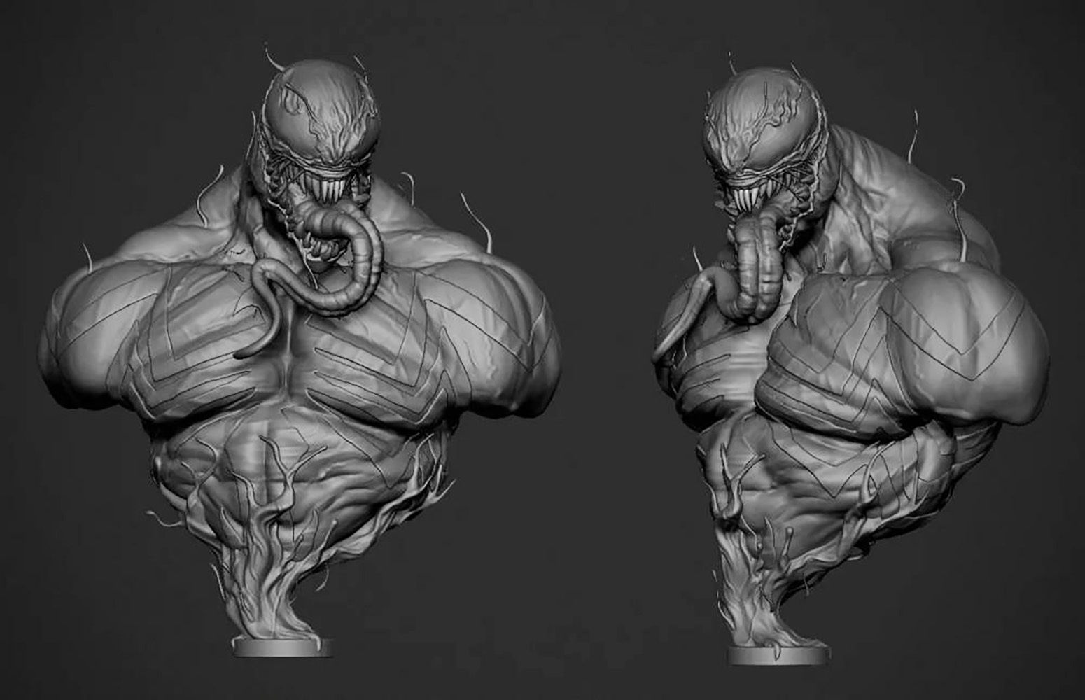 Venom Bust 3D Model Ready to Print 3D print model_1