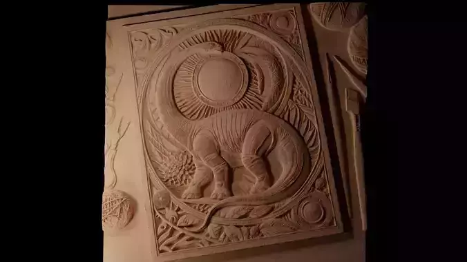 Brachiosaurus CNC 3d Print High Relief Sand Casting