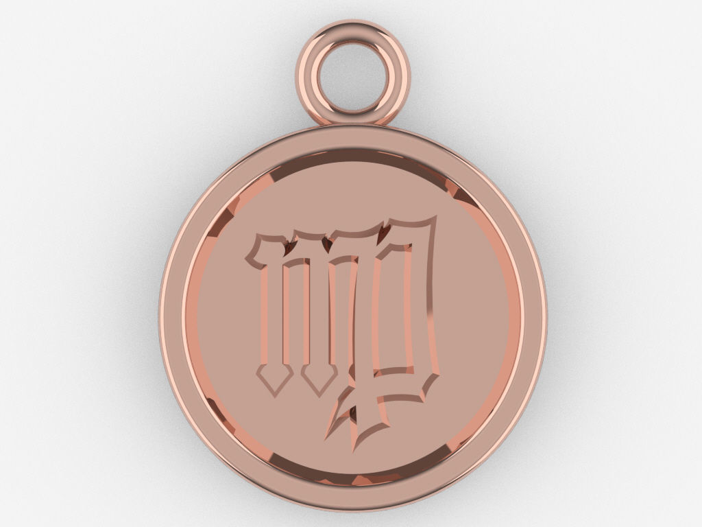Zodiac Pendant Collection 1 3D print model_37