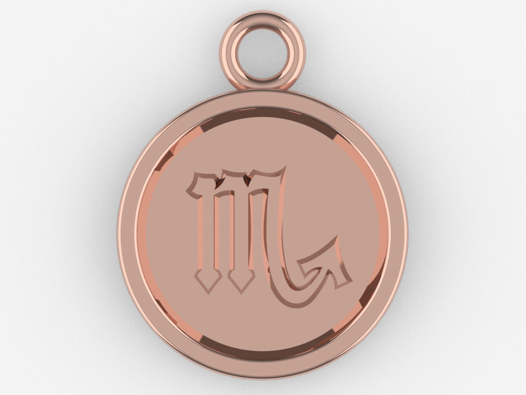 Zodiac Pendant Collection 1 3D print model_31