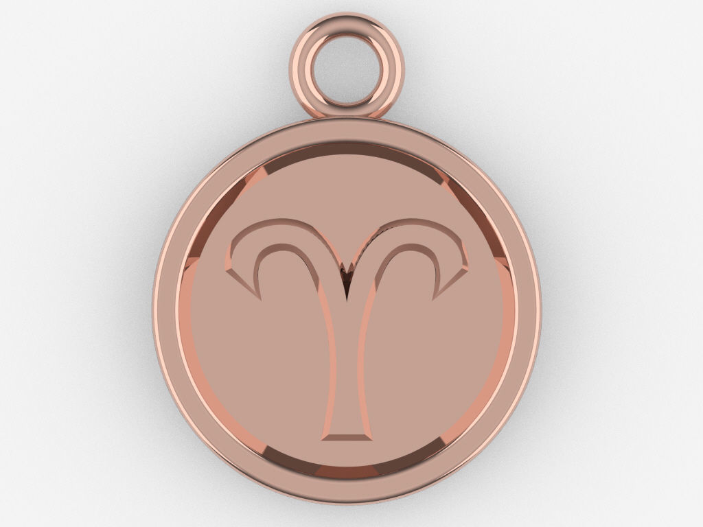 Zodiac Pendant Collection 1 3D print model_4