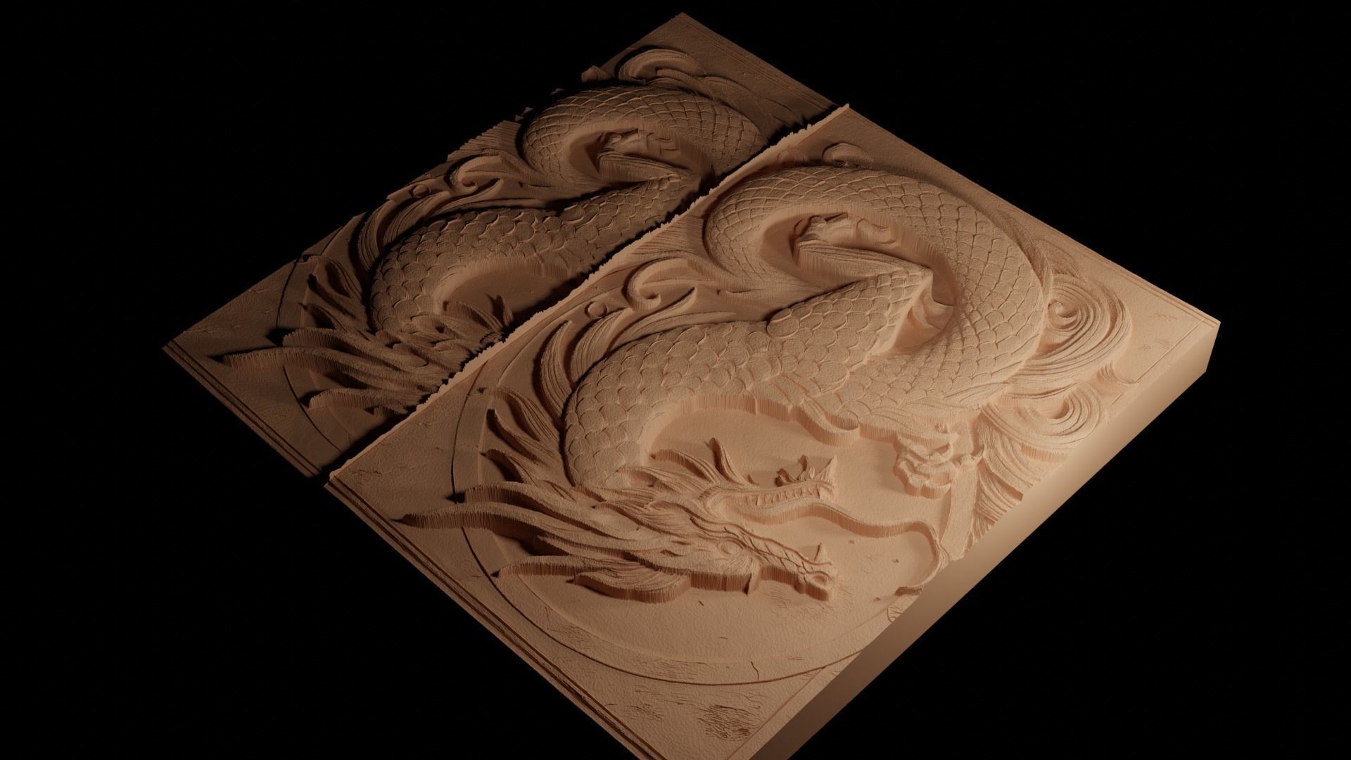 Black Shuck CNC 3d Print High Relief Sand Casting 3D print model_4