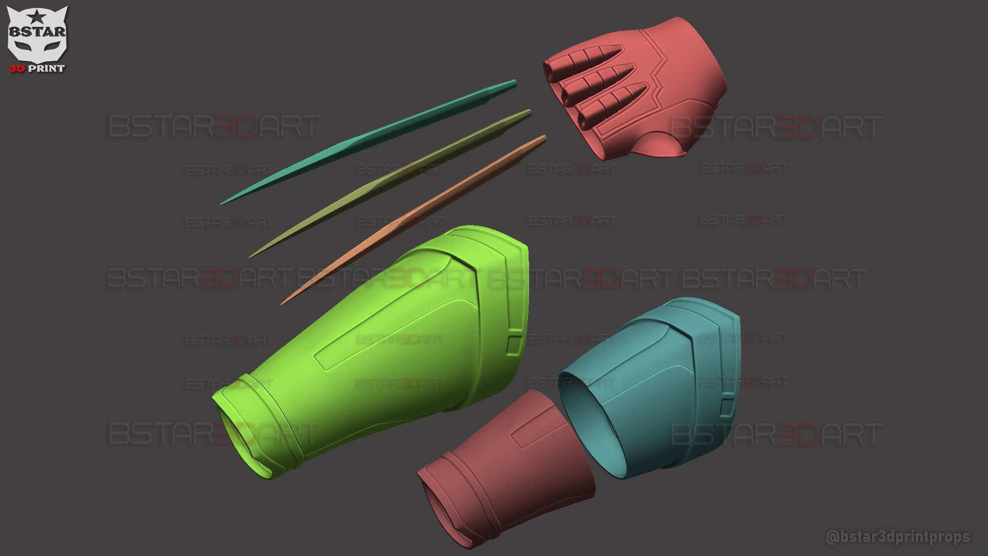 Wolverine Gloves Claw Weapon - Marvel Cosplay 3D print model_23