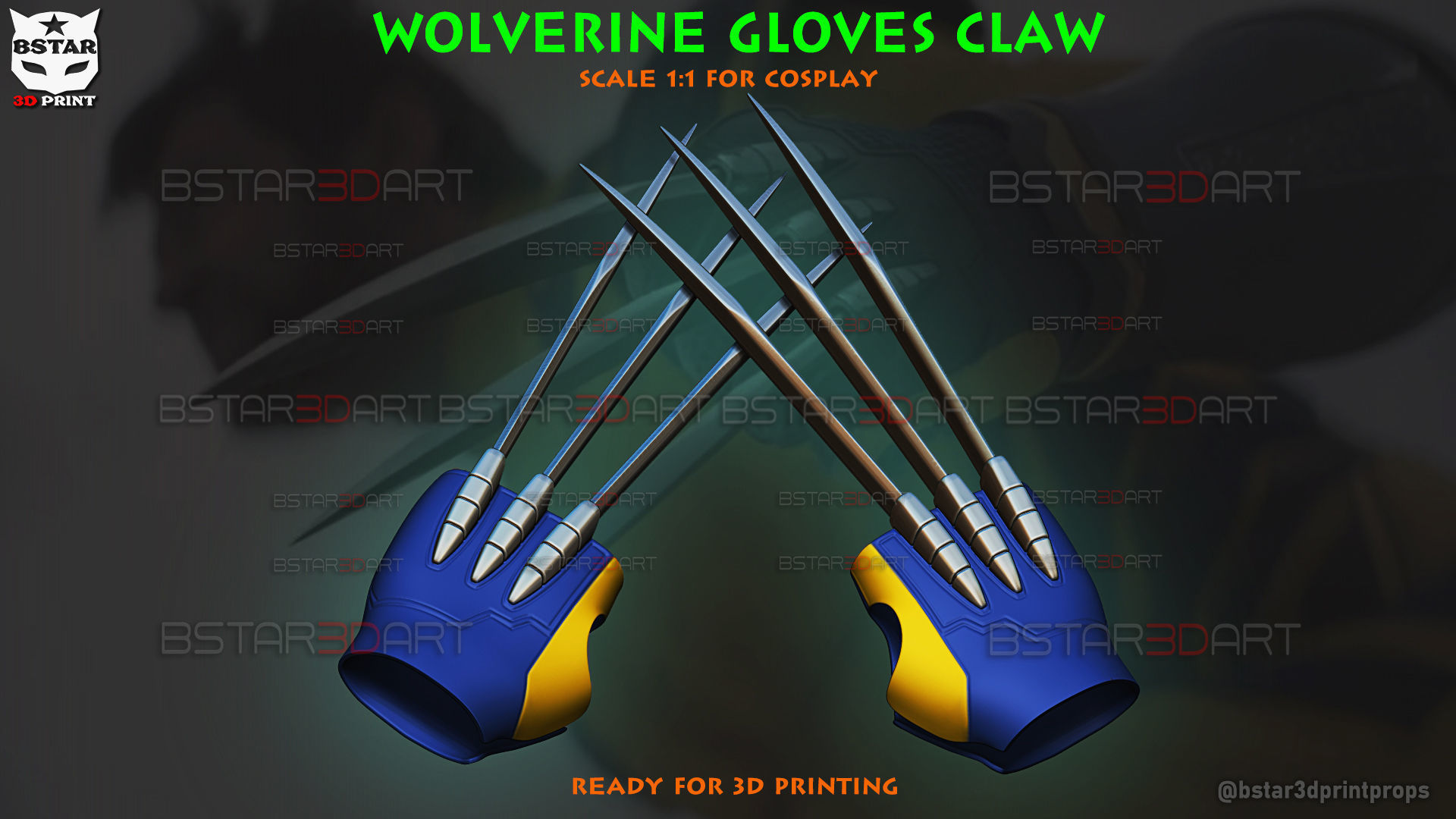 Wolverine Gloves Claw Weapon - Marvel Cosplay 3D print model_1