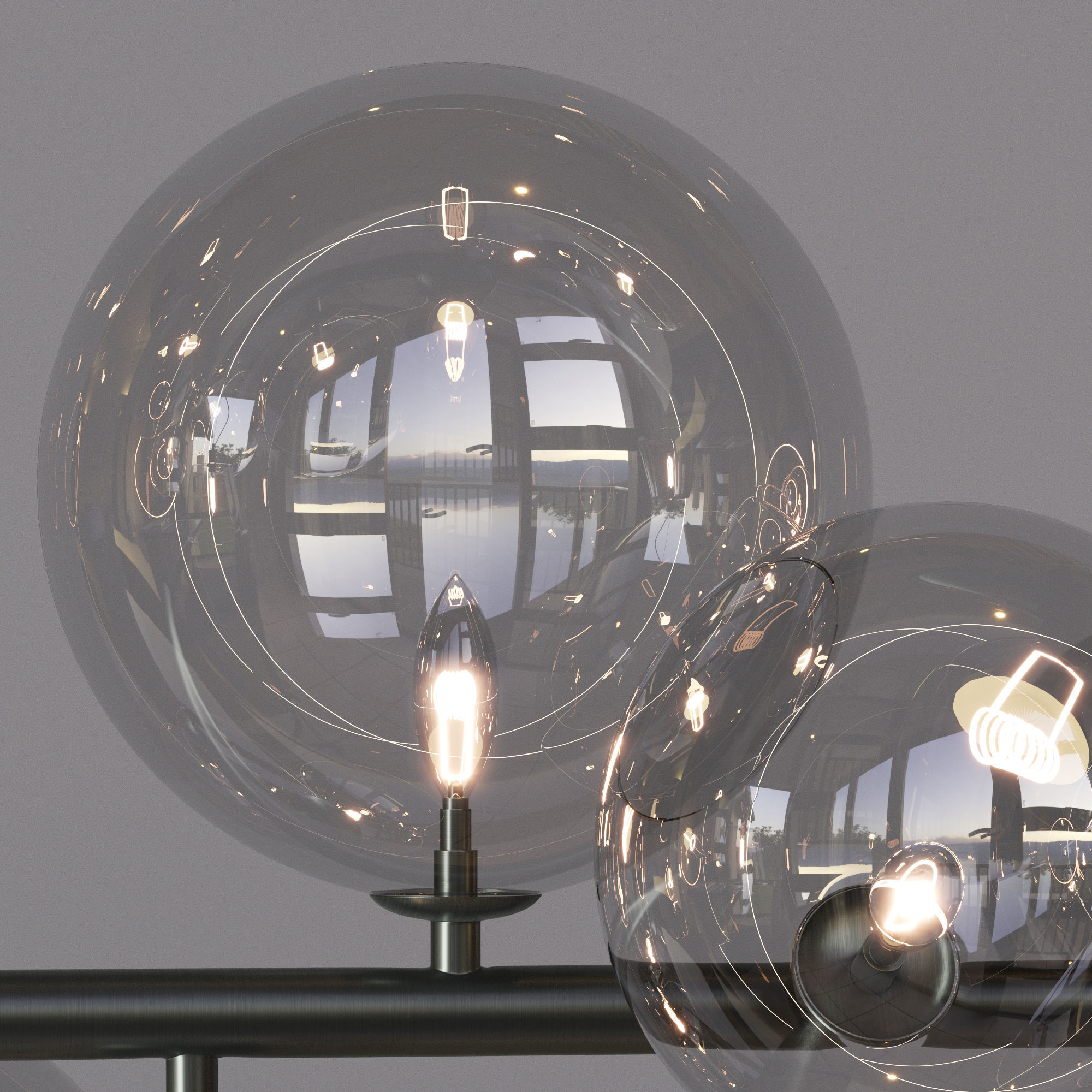 Mita Nordic Chandelier lighting 3D model_4