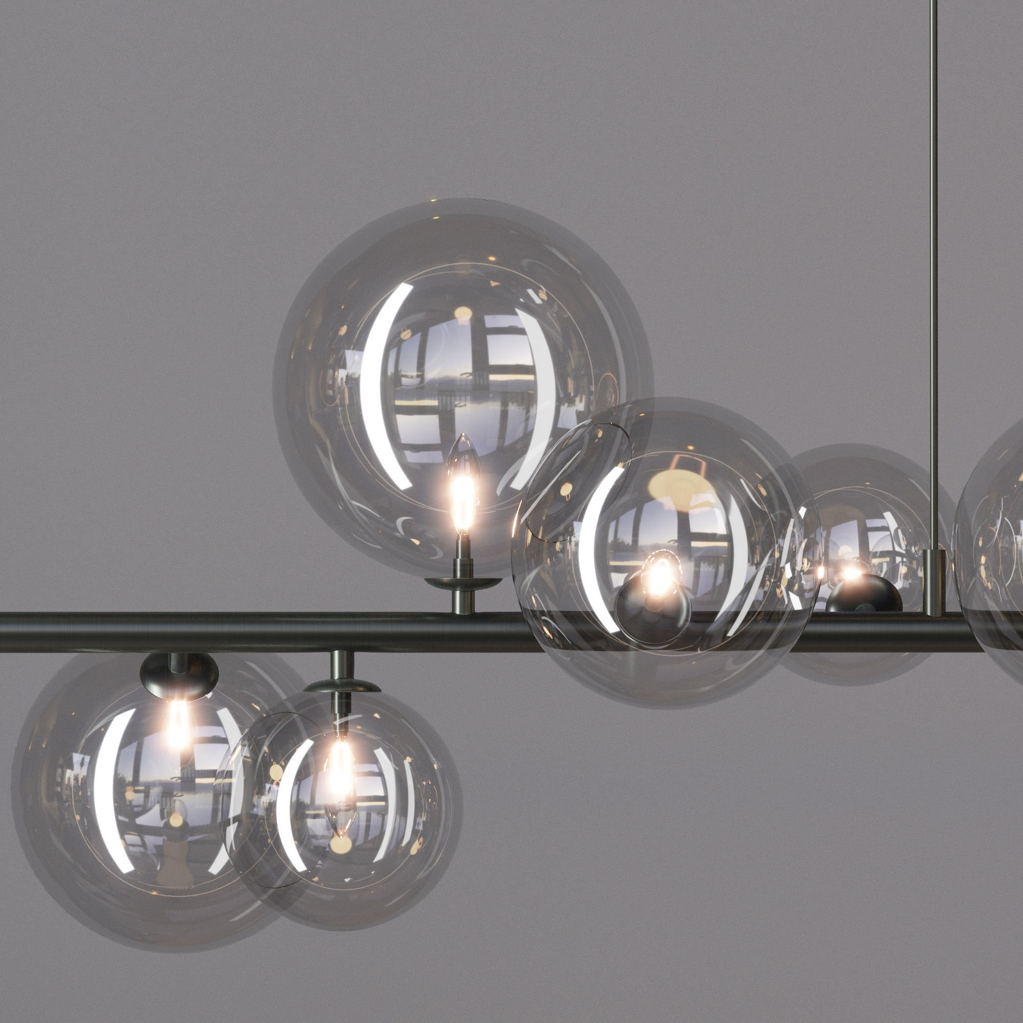 Mita Nordic Chandelier lighting 3D model_2