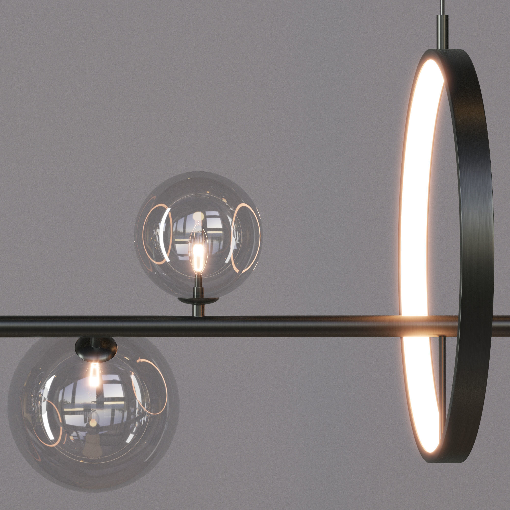 Mita Nordic Chandelier lighting 3D model_3