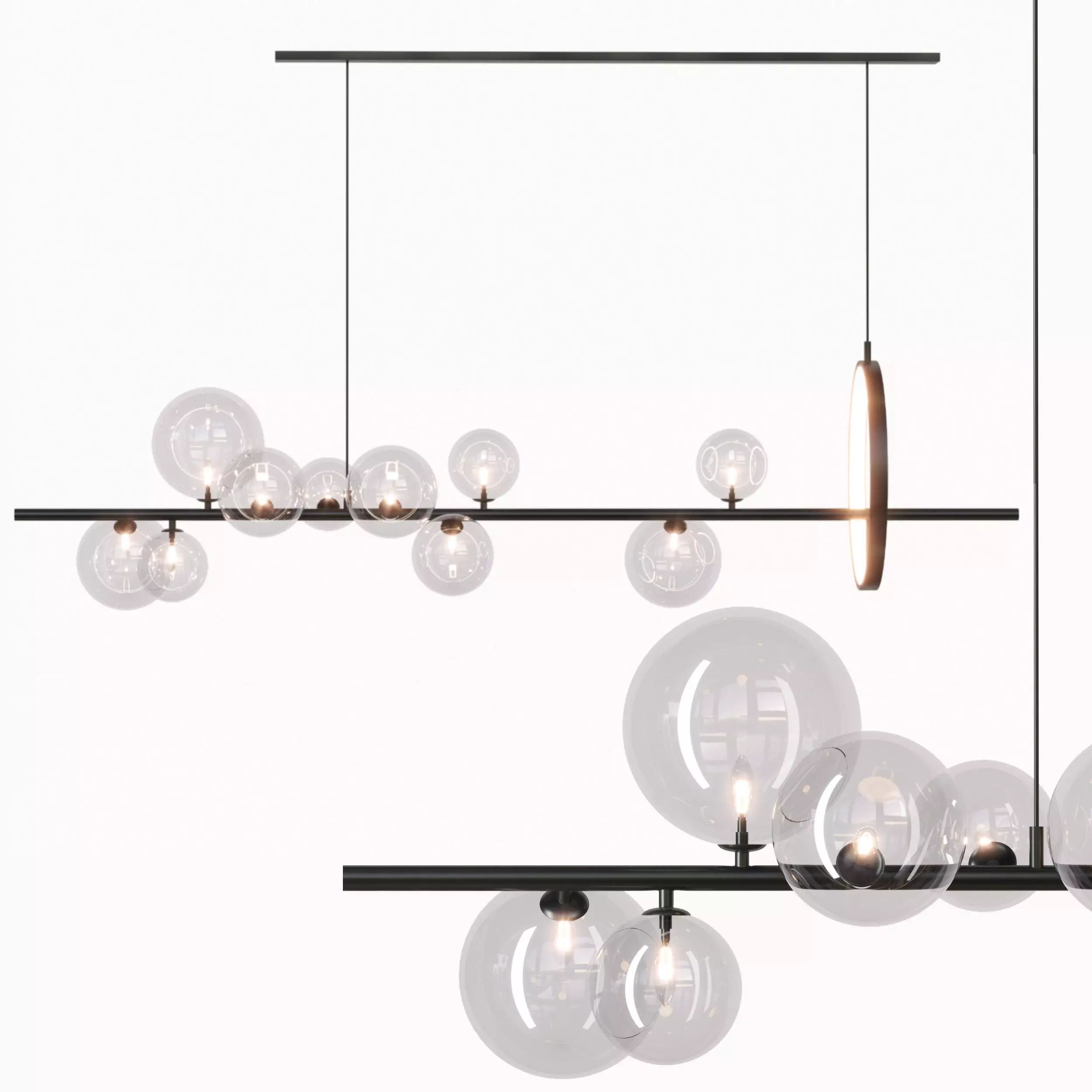 Mita Nordic Chandelier lighting 3D model_0