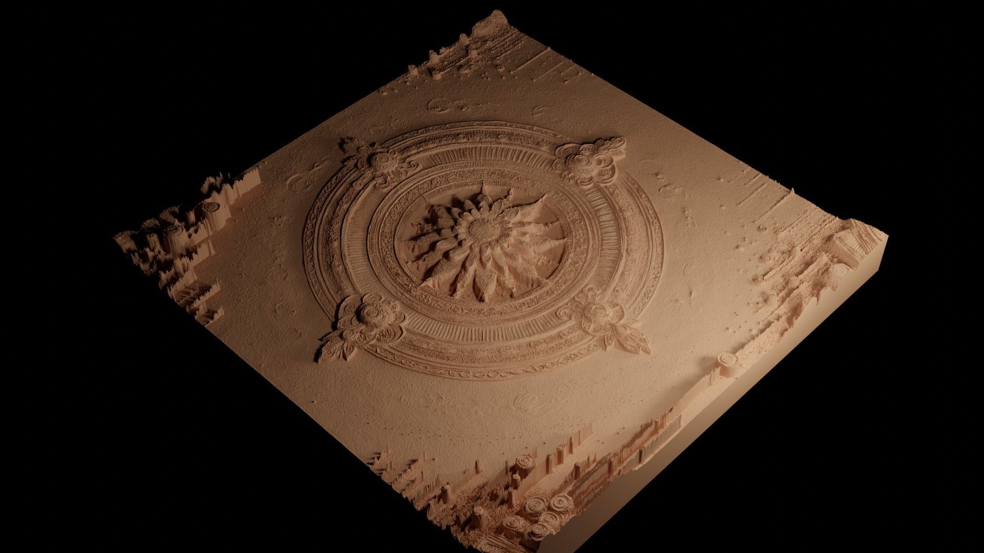 Bioluminescence CNC 3d Print High Relief Sand Casting 3D print model_4